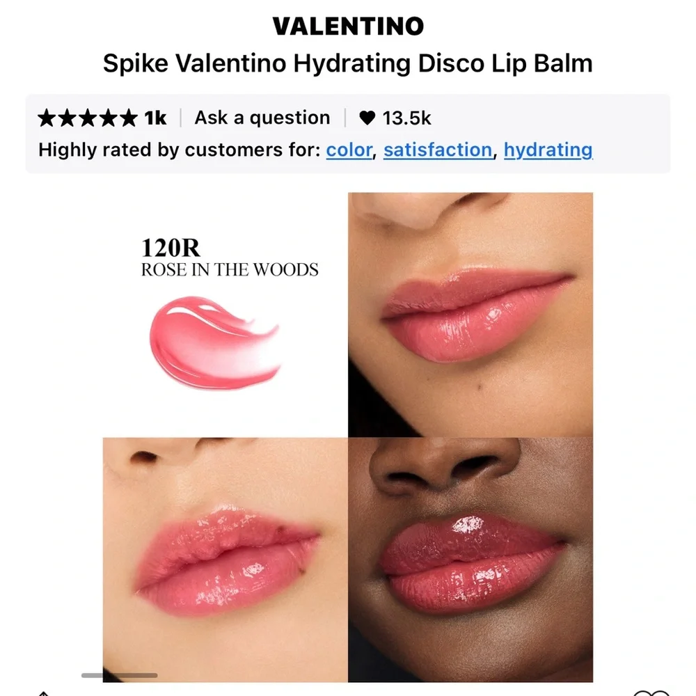 Valentino Rose In The Woods 120R Hydrating Disco Lip Balm